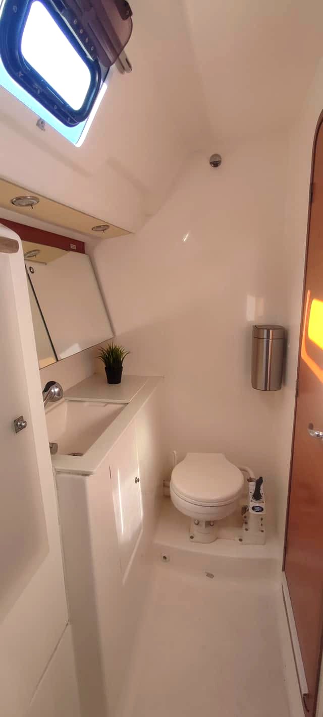 One of the two bathrooms